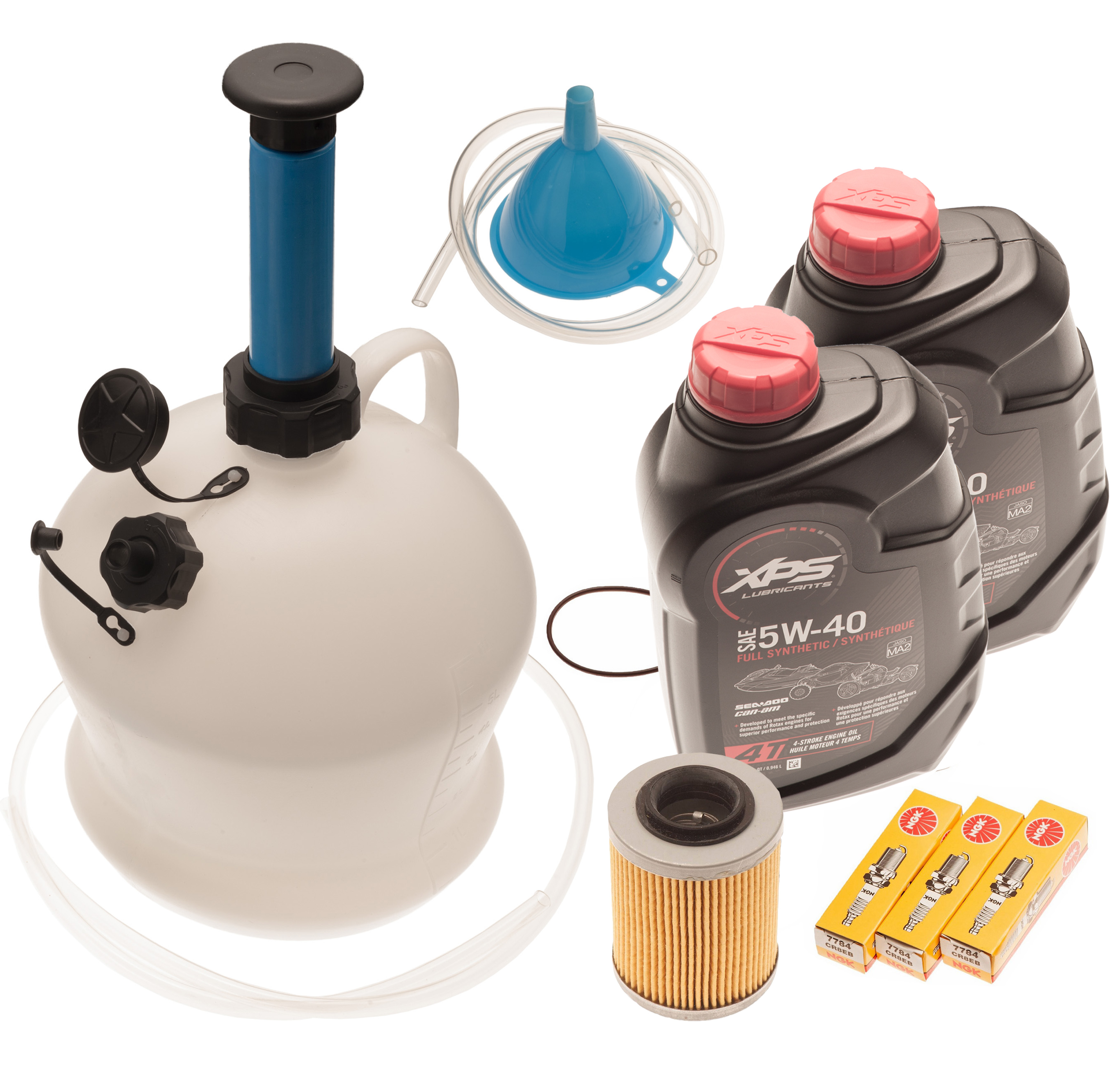 Sea Doo 900 ACE Oil Change Kit W/ Filter Pump & NGK Spark Plugs Spark